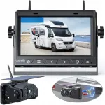 Juhtmevaba p&auml;ikeseenergia tagumine kaamera 7" 1080P monitori ja magnetiga 10000mAh
