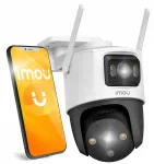 V&auml;listingimustes IP kaamera Imou Cruiser Dual 10MP (2x5MP), 3K, 360&deg;, hoiatused ja rakendus