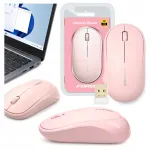 Juhtmevaba USB hiir 2.4G, roosa, optiline, s&uuml;learvutile