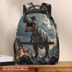 Noorte vabaaja seljakott tulise T-Rex disainiga