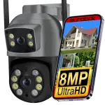 V&auml;lis WiFi IP kaamera, 8 MP, 4K Ultra HD