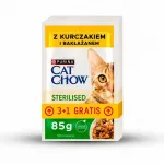 PURINA CAT CHOW Sterilised kassitoit kanaliha ja baklažaanidega, 4 x 85 g