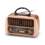 Kaasaskantav retro stiilis k&ouml;&ouml;giraadio Bluetoothi ja patareipesaga
