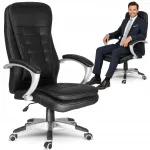 Musta p&ouml;&ouml;ratava alusega ergonoomiline kontoritool