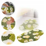 3D vannitoavaip 60x100 cm, pehme, libisemisvastane, roheline Meadow