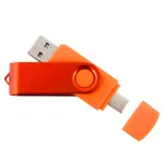 USB m&auml;lupulk 32 GB, USB 2.0/3.2, USB-C, TWISTER, oranž