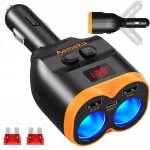 Autol&uuml;liti jagaja 12-24V 2xUSB-A 1xUSB-C QC 3.0 80W laadija