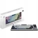 Mehaaniline juhtmevaba klaviatuur MSI Forge GK600 TKL, valge, RGB-taustavalgustusega