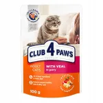 Club4Paws Premium koeratoit vasikalihaga kastmes, 100 g