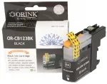 ORINK LC-123 must tindikassett, sobib Brother J152, J245, DCP-J6920, MFC-J4510, LC123BK