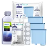 Philips Saeco kohvimasina veefiltrid 3 tk, 250 ml katlakivieemaldusvedelik, tabletid