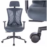 Reguleeritav ergonoomiline kontoritool hallikas-sinine