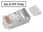 Varjestatud Cat.6 RJ45/8P8C pistikud, AWG24-27, 10 tk