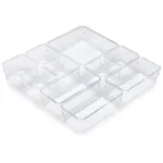 L&auml;bipaistvate sahtli kastide komplekt, 10 tk, kuubikujuline, modulaarne korraldaja