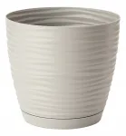 Vaas SAHARA PETIT koos alustega, 27 cm, heledas hallis, 3D plastik