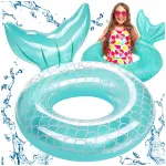 T&auml;ispuhutav 60 cm pikk laste ujumisring Mermaid Blue
