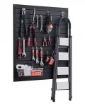 T&ouml;&ouml;riistade seinapaneel VEVOR, 4 tk, 123x123,5x2 cm, must
