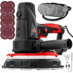 Gipsikartongi lihvmasin 1800W 180 mm LEDiga, 12 lihvpaberit