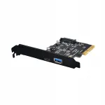 PCIe USB 3.1 Gen2 10 Gbps kaart, USB A ja USB C pesad, 4X