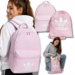 Koolikott ADIDAS, roosa, mahukas, kott kaasas, A4 formaati sobiv
