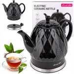 Elektriline keraamiline veekeetja KAMILLE, 1,5 l, 1200 W, must, juhtmevaba