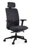 Ergonoomiline b&uuml;rootool ELI, must, reguleeritav, kangas