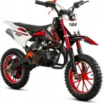 Laste mini cross mootorratas XTR 702, 49 cm&sup3;, t&otilde;mbe starter, punane
