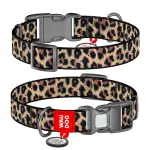 WAUDOG nailonist koerarihm 33-49 cm, 25 mm, QR-t&auml;hisega, leopardimustriga