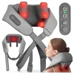 Juhtmevaba kaela ja selja massaaž soojendusega, shiatsu massaaživ&ouml;&ouml;