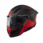 AXXIS FU409SV Ghostfighter Maniac B5 mattmust/punane mootorrattakiiver, S