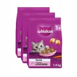 Kuiv kassitoit WHISKAS Sterile l&otilde;hega, 1,4 kg