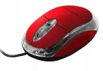USB juhtmega optiline hiir, punane