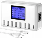USB jagaja 8-pordiline LCD-ekraaniga, 60 W