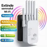 WiFi v&otilde;imendi Linomag, 6 antenni, kahetaktiline 2,4/5 GHz, valge