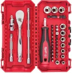 Milwaukee 1/4 otsikute komplekt koos varruka ja otsikutega, 38 tk, 4932498381