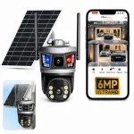 V&auml;litingimuste p&auml;ikeseenergia kaamera 6MP, 4K, kaks objektiivi, WIFI