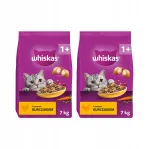 Kuiv kassitoit WHISKAS kanaga, 2 x 7 kg