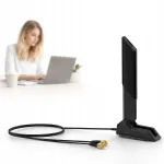 Kolme sagedusega WiFi antenn 6E, 9dBi, RP-SMA, magnetiga, 2 m, ruuterile