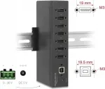 T&ouml;&ouml;stuslik USB-jaotur DELOCK, 7 x USB 2.0 Type-A, 15 kV ESD kaitse