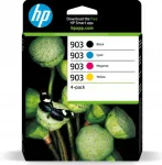 HP 903 tindikassetid must, ts&uuml;aan, lilla, kollane, 4 tk