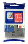 Iseliimuv lint Brother TZ2-435 / TZe-435, 12 mm, punane valge tr&uuml;kiga