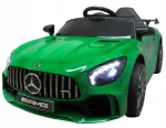 Laste elektriauto Mercedes GTR-Sg nahast istme, kaugjuhtimispuldi ja liitiumakuga
