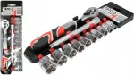 YATO 3/8" 10-24 mm padrunikomplekt lisadega, 12 osa