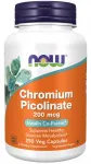 Toidulisand NOW Foods Kroom Pikolinaat 200mcg, 250 kapslit