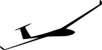 Auto kleebis taustata GLIDER, 10 x 20,4 cm
