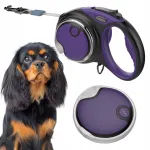 Automaatne jalutusrihm koertele DOGNESS M, 4 m, kuni 20 kg, LED-taskulambiga