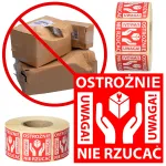 Kleepuvad kleepsud &bdquo;Carefully Do Not Throw&ldquo;, 1000 tk