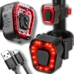 Jalgratta tagumine LED tuli punane, USB-laetav, veekindel