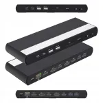 17in1 dokijaam DisplayPort 4K, USB-C 4K, 1000Mbps Ethernetiga