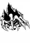 Kleebis taustata autole, kiivrile MONSTER CLAWS, 16 x 16,5 cm